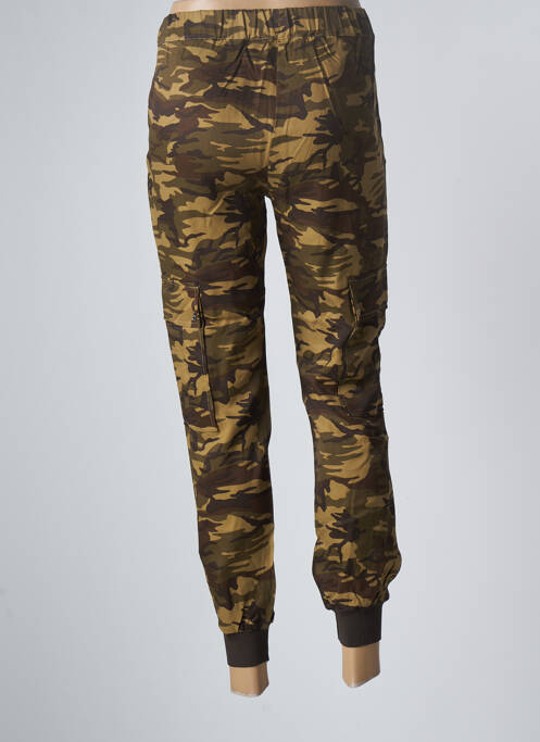 Pantalon cargo taille élastique taille normale vert HEAVEN MAY femme