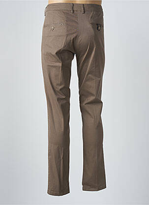 Pantalon chino tissage popeline taille normale marron DAN JOHN homme