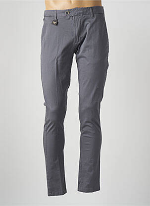 Pantalon chino tissage popeline taille normale gris DAN JOHN homme
