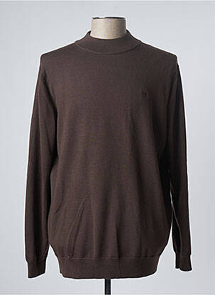 Pull finition bords-côtes manches longues marron G STAR homme