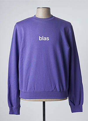 Sweat-shirt stretch manches longues violet BLASON homme