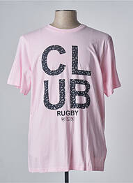 T-shirt stretch manches courtes rose RUCKFIELD homme