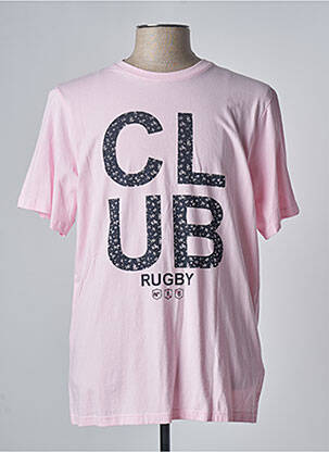 T-shirt stretch manches courtes rose RUCKFIELD homme