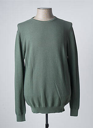 Pull stretch manches longues vert DAN JOHN homme