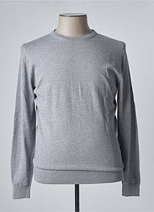 Pull stretch manches longues gris DAN JOHN homme