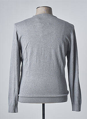 Pull stretch manches longues gris DAN JOHN homme