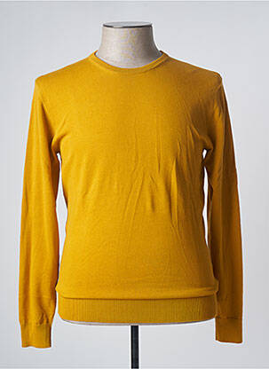 Pull stretch manches longues jaune DAN JOHN homme