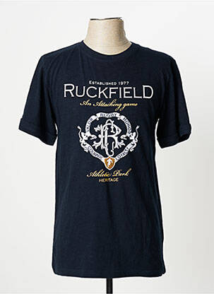 T-shirt broderie manches courtes bleu RUCKFIELD homme
