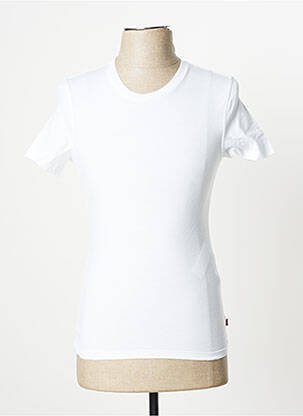 T-shirt coupe cintrée manches courtes blanc LEVI'S homme