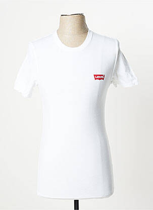 T-shirt coupe cintrée manches courtes blanc LEVI'S homme