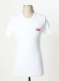 T-shirt coupe cintrée manches courtes blanc LEVIS homme