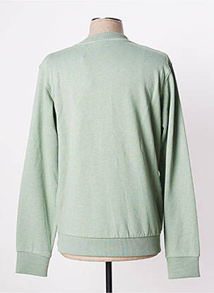 Sweat-shirt finition bords-côtes manches longues vert CELIO homme