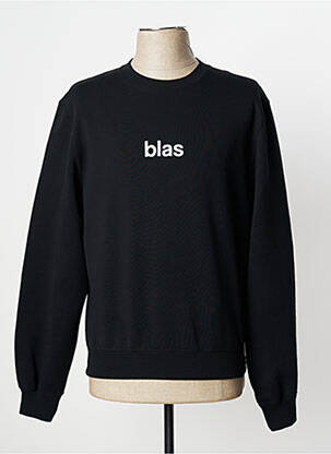 Sweat-shirt tissage jersey manches longues noir BLASON homme