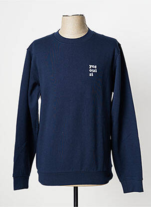 Sweat-shirt stretch manches longues bleu CELIO homme