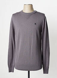 Pull finition bords-côtes manches longues gris G STAR homme