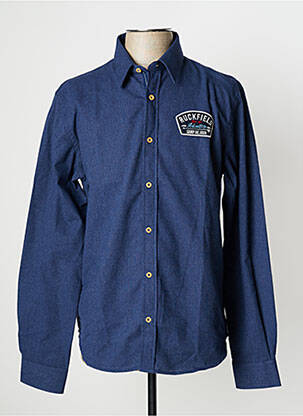 Chemise manches longues manches longues bleu RUCKFIELD homme