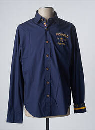Chemise manches longues manches longues bleu RUCKFIELD homme