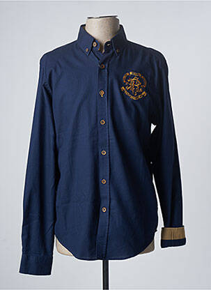 Chemise manches longues manches longues bleu RUCKFIELD homme