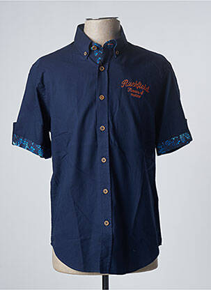 Chemise manches courtes coupe droite bleu RUCKFIELD homme