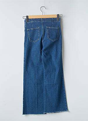 Jean coupe flare coupe droite évasée sur le bas taille haute bleu LAAGAM femme