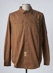 Chemise manches longues marron HERO BY JOHN MEDOOX pour homme seconde vue