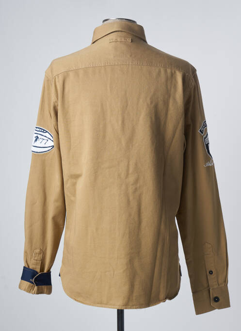 Chemise manches longues beige RUCKFIELD pour homme