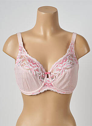 Soutien-gorge effet matière satinée haut soutien-gorge emboitant rose M&S COLLECTION femme