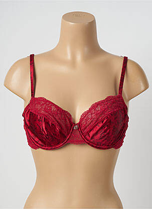 Soutien-gorge effet matière satinée haut soutien-gorge emboitant rouge M&S COLLECTION femme