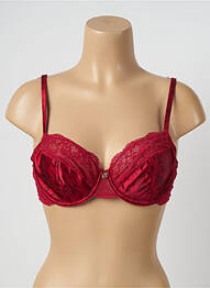 Soutien-gorge effet matière satinée haut soutien-gorge emboitant rouge M&S COLLECTION femme
