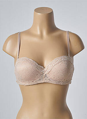 Soutien-gorge effet matière satinée haut soutien-gorge moulé chair MARKS AND SPENCER femme