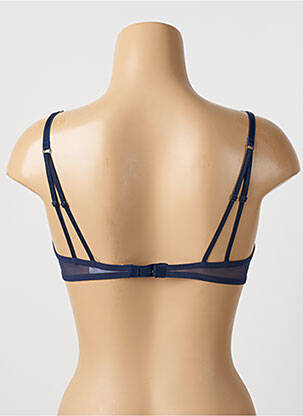 Soutien-gorge effet matière satinée haut triangles bleu SIMONE PERELE femme