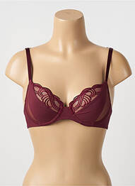 Soutien-gorge effet matière satinée haut soutien-gorge emboitant rouge SIMONE PERELE femme
