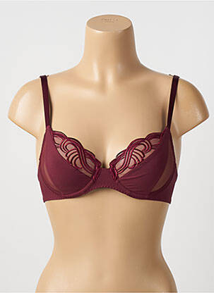 Soutien-gorge effet matière satinée haut soutien-gorge emboitant rouge SIMONE PERELE femme