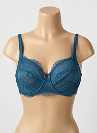 Soutien-gorge effet matière satinée haut soutien-gorge emboitant bleu SIMONE PERELE femme