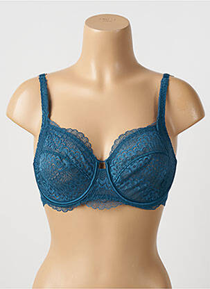 Soutien-gorge effet matière satinée haut soutien-gorge emboitant bleu SIMONE PERELE femme