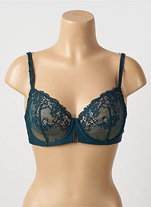 Soutien-gorge effet matière satinée haut soutien-gorge emboitant vert SIMONE PERELE femme