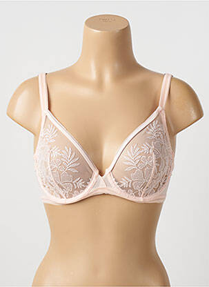 Soutien-gorge broderie haut soutien-gorge emboitant rose SIMONE X SIMONE PÉRÈLE femme