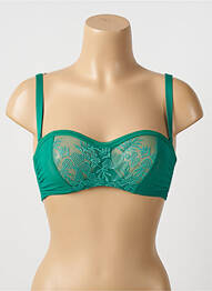 Soutien-gorge broderie haut bandeau vert SIMONE X SIMONE PÉRÈLE femme