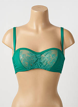 Soutien-gorge broderie haut bandeau vert SIMONE X SIMONE PÉRÈLE femme