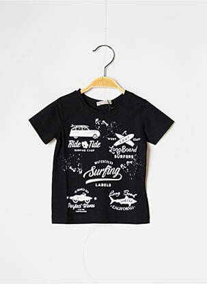 T-shirt coupe cintrée manches courtes noir J.O MILANO fille