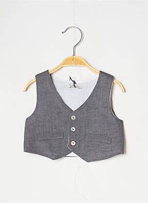 Gilet sans manche coupe droite gris J.O MILANO garçon