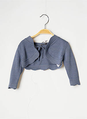 Boléro fermeture liens à nouer bleu J.O MILANO fille