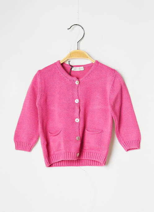 Gilet manches longues rose J.O MILANO pour fille