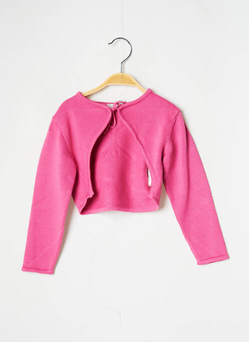 Gilet manches longues rose J.O MILANO pour fille