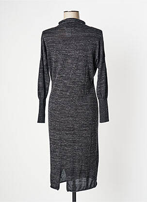 Robe mi-longue manches longues manches longues gris TIMEOUT femme