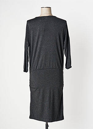 Robe mi-longue manches 3/4 manches 3/4 noir TIMEOUT femme