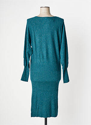 Robe mi-longue manches longues manches longues vert CAMAIEU femme