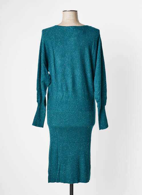 Robe mi-longue manches longues manches longues vert CAMAIEU femme