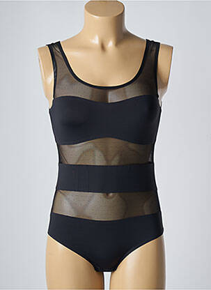 Body lingerie effet matière satinée noir IMPLICITE femme