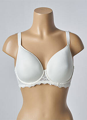 Soutien-gorge effet matière satinée haut soutien-gorge moulé blanc SIMONE PERELE femme